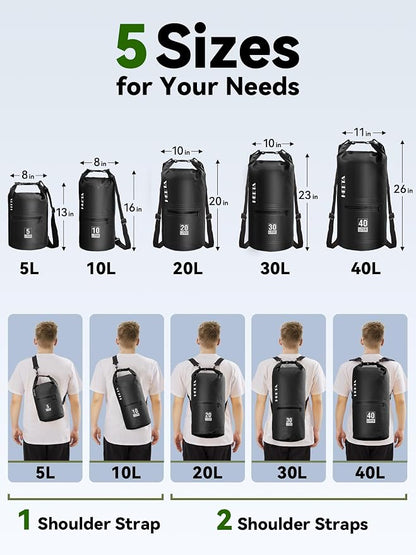 HEETA Waterproof Dry Bag with Front Zippered Pocket - Image 2