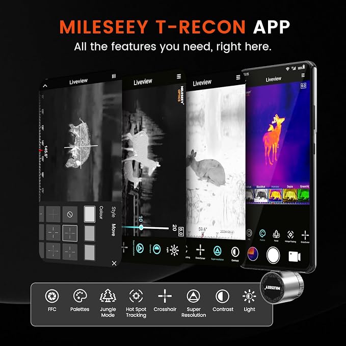 Thermal Monocular for Android, MILESEEY TNV30i Night Vision Thermal Scope - Image 5