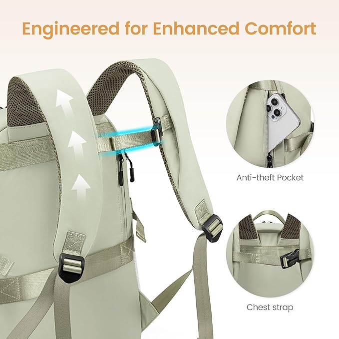 LOVEVOOK Mens Backpack with Giant Tumbler Holder Pocket, 17 Inch Everyday - Image 5