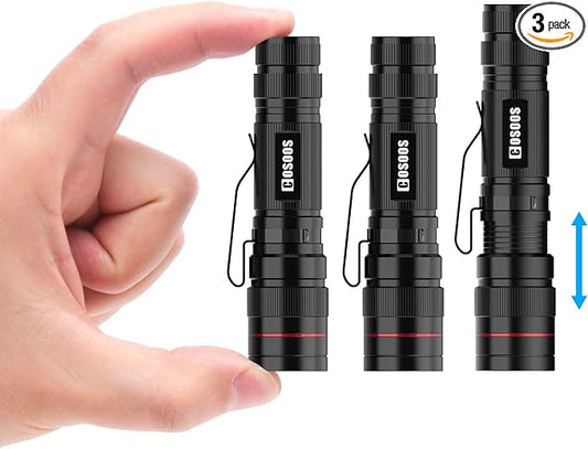 COSOOS 3 Mini LED Tactical Flashlights by COSOOS