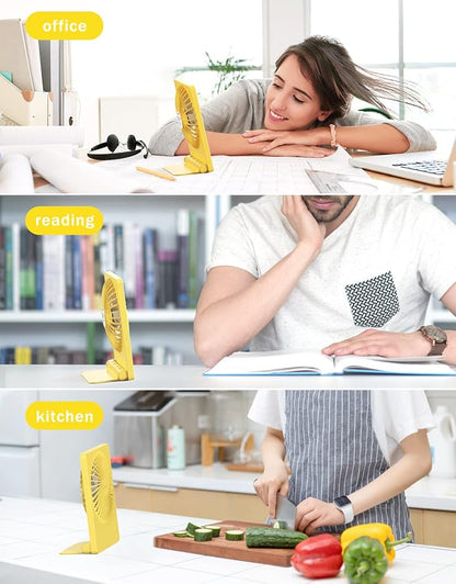 Zuvas Desk Fan Battery Operated Fan Rechargeable 180°Tilt Folding Personal Fan - Image 7