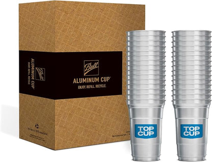 Top Cup – 20 Ounce, Reusable Aluminum Party Cups | Cold-Holding, Recyclable by TopCup