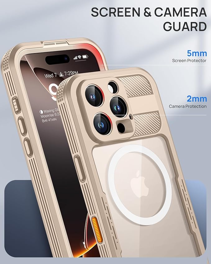 Lanhiem Magnetic for iPhone 16 Pro Max Case, IP68 Waterproof Dustproof Case - Image 8
