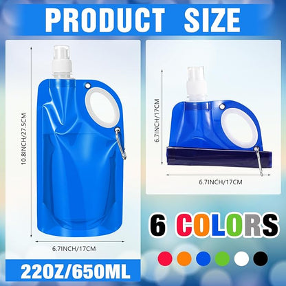 LemonRoad 22OZ Collapsible Water Bottles Bulk Foldable Water Bottles - Image 3