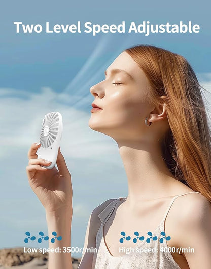 Aluan Handheld Fan Mini Fan Powerful Small Personal Portable Fan Speed - Image 2