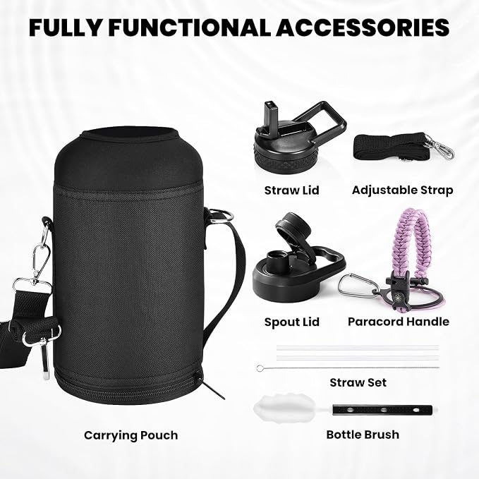 RAYMYLO Insulated Water Bottle 64 oz, Triple Wall Vacuum Stainless Steel - Image 6