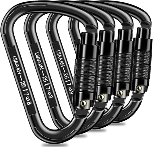 Auto Locking Carabiner Heavy Duty Carabiner 25kN UIAA Certified Climbing by QIWYMHW