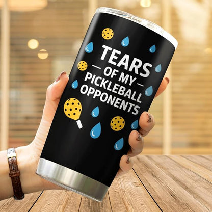 CUBICER Tears Of My Pickleball Opponents Design 20 Oz Stainless Steel Tumbler - Image 4