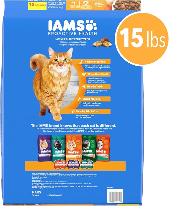 IAMS Healthy Enjoyment Dry Cat Food Chicken & Salmon Recipe, Cat Food Dry Recipe - Image 2