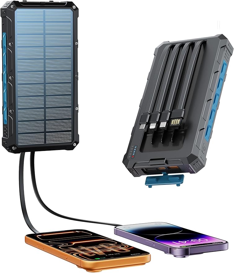 Solar-Charger-Power-Bank - 20000mah Solar Powered Battery Charger Cell Phone by Unknown