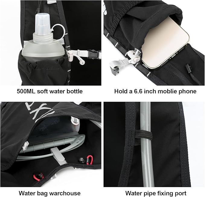 INOXTO Running Hydration Vest Backpack, Lightweight Insulated Pack - Image 2