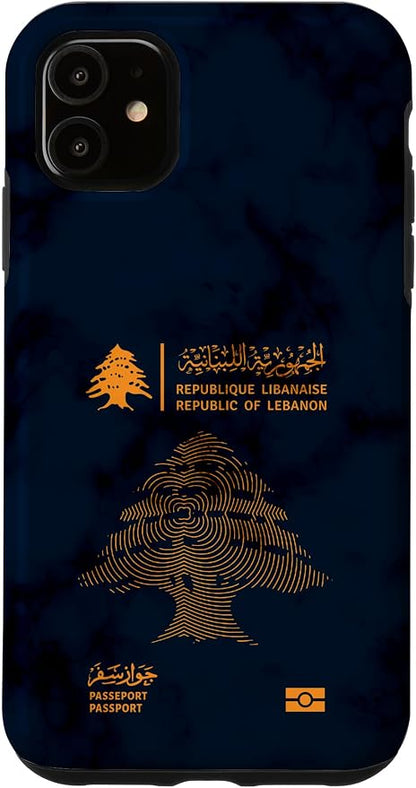 Lebanon, Lebanon Passport, Lebanon Flag, Lebanon map. Case by Unknown