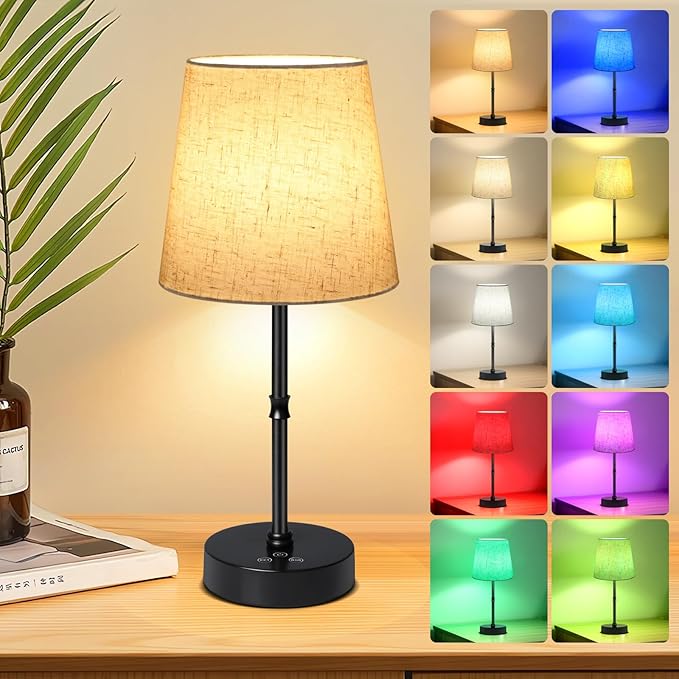 Wowag Cordless Table Lamp, 5000mAh Rechargeable Battery Operated Desk Lamp by Wowag