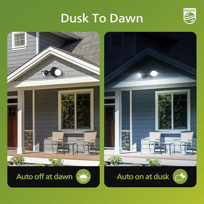 Philips Dusk to Dawn 44W 3500LM LED Security Flood Lights Outdoor, 5000K - Image 3