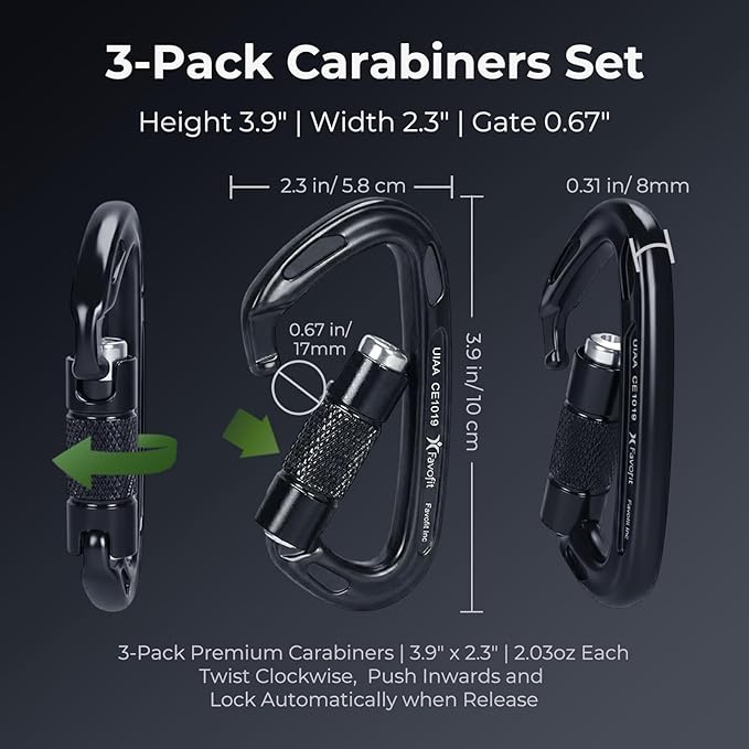UIAA Certified 25kN-42kN Climbing Carabiners - Image 6