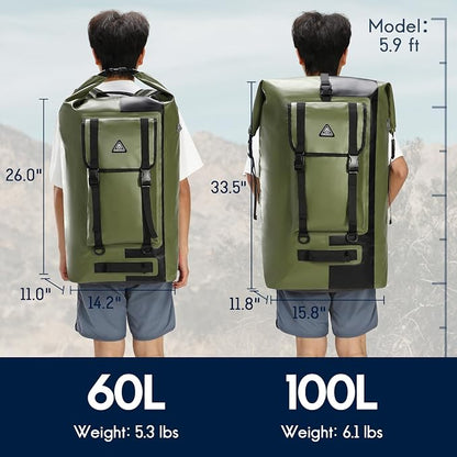 Haimont Waterproof Dry Backpack IPX7 Roll-top Dry Large Marine Dry Bag - Image 6