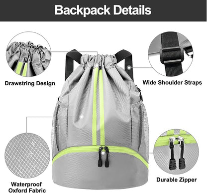 Hoedia Sports Drawstring Backpack - Image 3