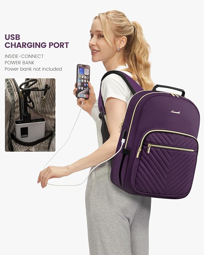 LOVEVOOK Laptop Backpack for Women, Travel Computer Work Bags - Image 5