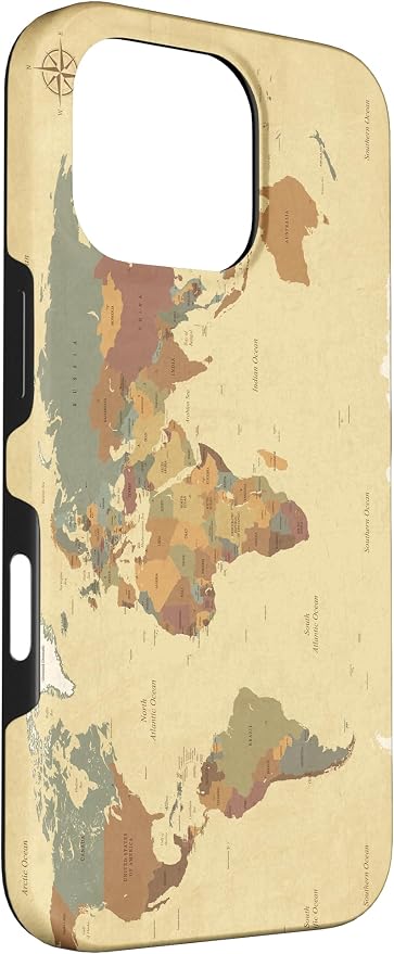 Globe Map Smartphone Cell Cover Gift World Map Pattern Phone Case - Image 3