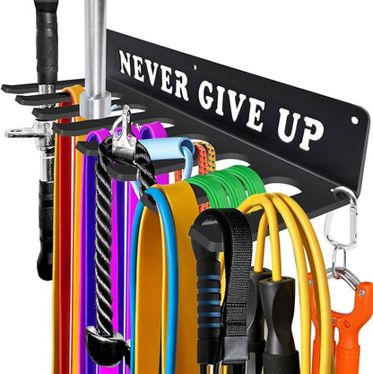 Gym Home Rack 8 Hook Heavy-Duty Wall-mounted Organizer Multi-Purpose Workout by Bliocefo