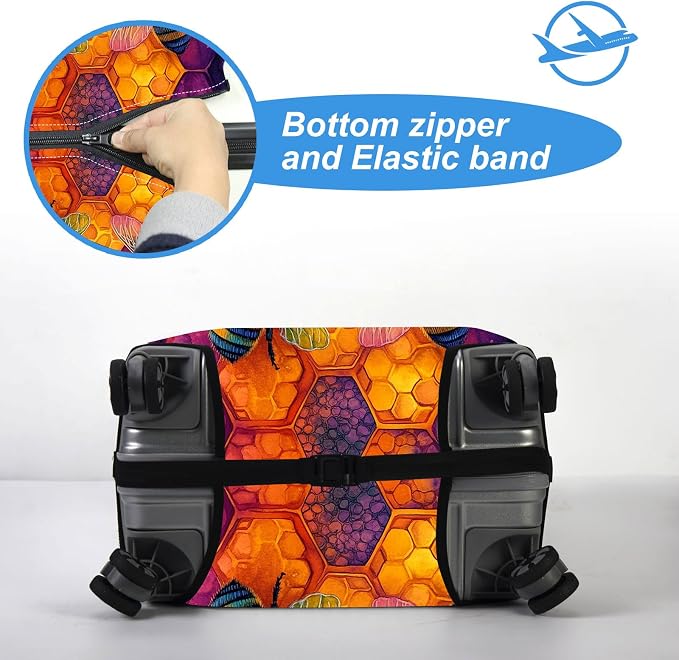 Luggage Cover Protector for 22-24 Inch Suitcases, TSA Approved Elastic Travel - Image 5