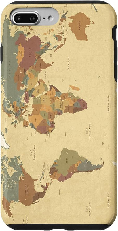 Globe Map Smartphone Cell Cover Gift World Map Pattern Phone Case by Unknown