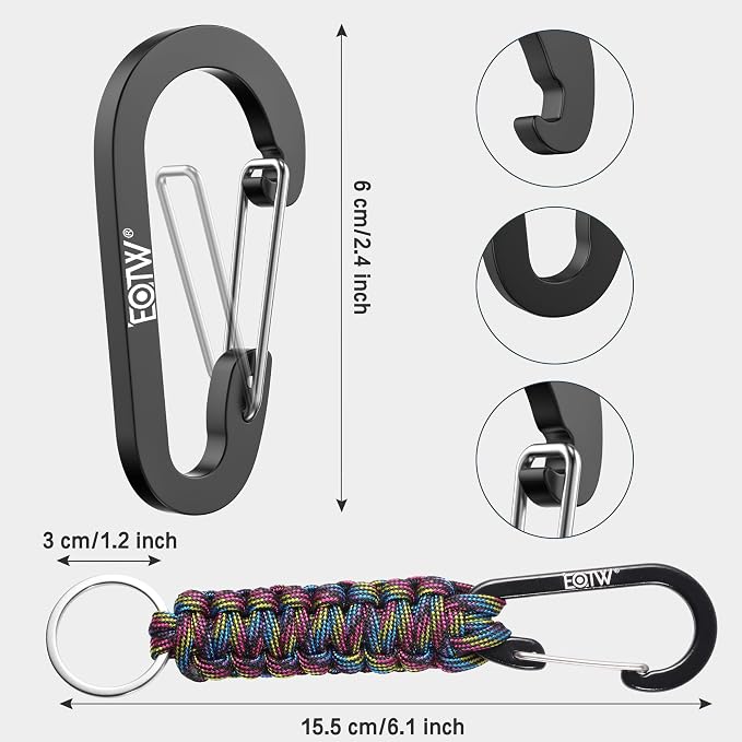 EOTW Paracord Keychain for Men Women Paracord Carabiner Backpack Keychain - Image 8