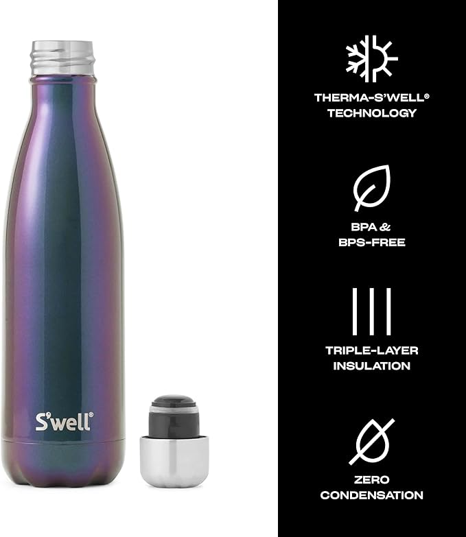 S’well Stainless Steel 17oz Water Bottle, Supernova Design, Triple-Layer Vacuum - Image 4