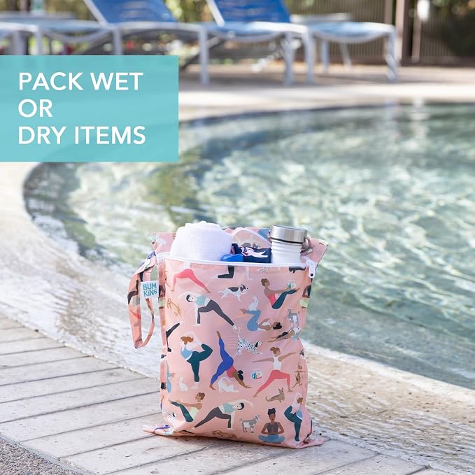 Bumkins Waterproof Wet Bag for Baby, Swim Suit, Cloth Diapers, Pump Parts - Image 4