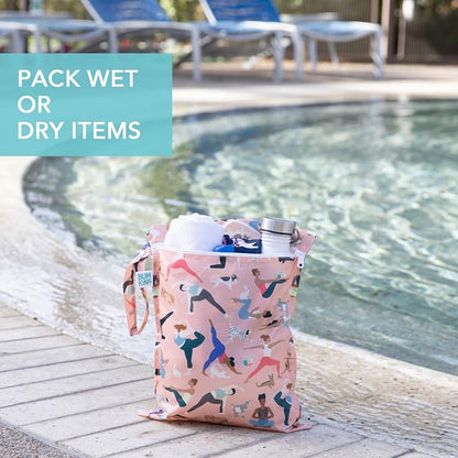 Bumkins Waterproof Wet Bag for Baby, Swim Suit, Cloth Diapers, Pump Parts - Image 4