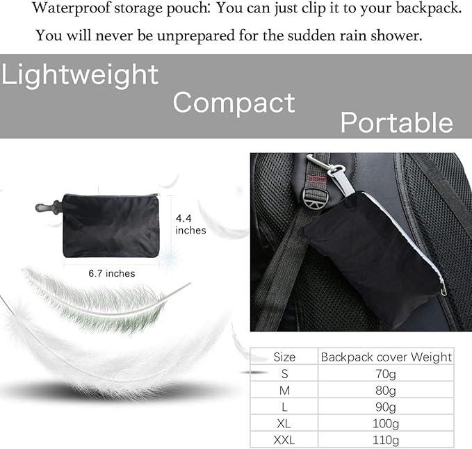Frelaxy Waterproof Backpack Rain Cover, 10000mm Waterproof Level, Upgraded - Image 5
