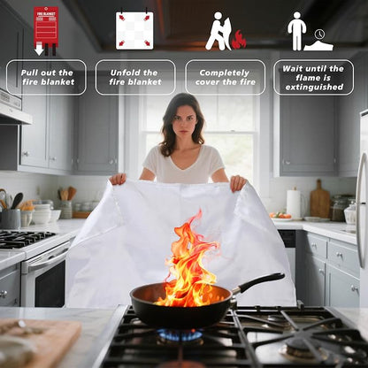Ougist 2 Pack Emergency Fire Blanket - Image 2