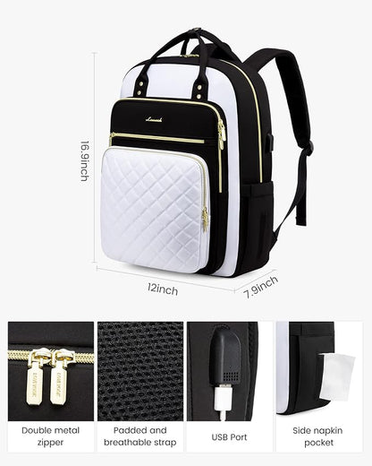 LOVEVOOK Laptop Backpack for Women, Lightweight Casual Daypacks, 15.6in Laptop - Image 3