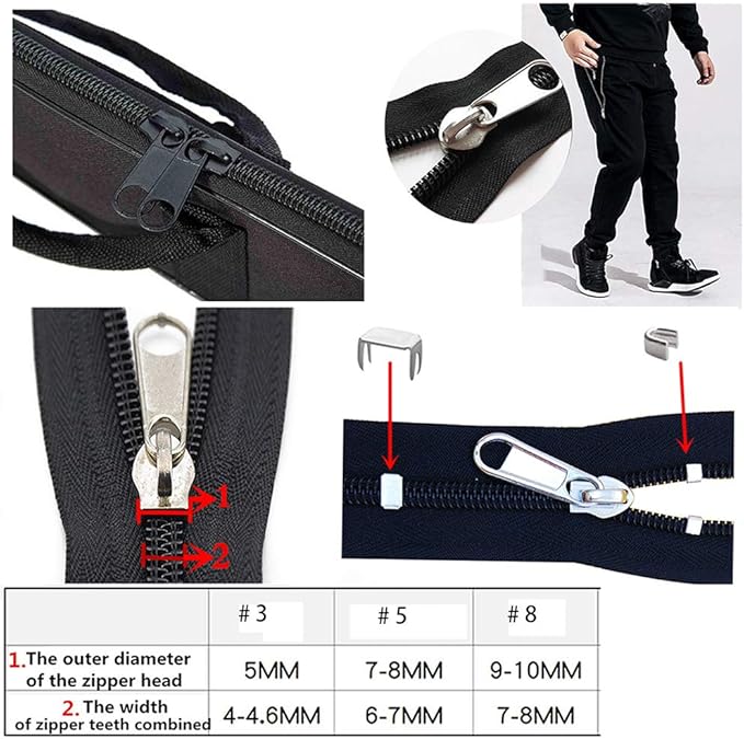 Meikeer 252-Piece Zipper Repair Kit - Image 5