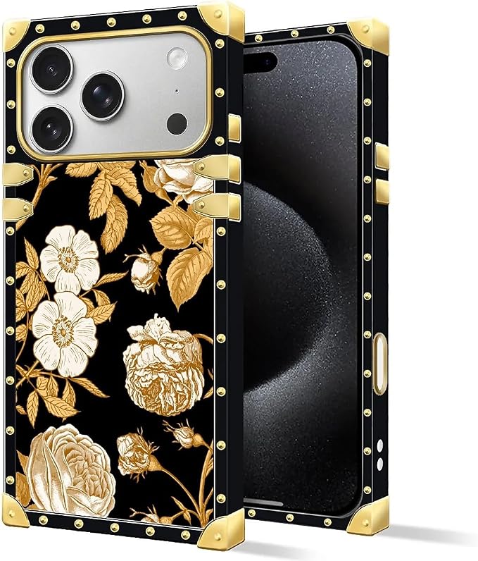 for iPhone 17 Pro Case Luxury Golden Decoration - Image 2