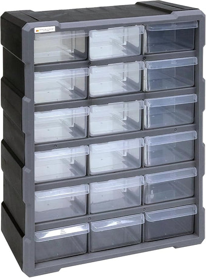 Quantum Storage Systems PDC-18BK 18 Drawers Cabinet Part Organizer 19" H x 15" by QuantumStorageSystems