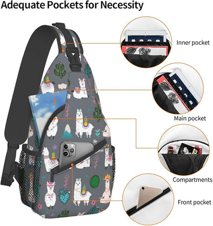 Sling Backpack For Men Hiking Daypack Crossbody Shoulder Bag Travel Chest Pack - Image 6