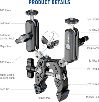 NEEWER Heavy Duty Super Clamp - Image 8