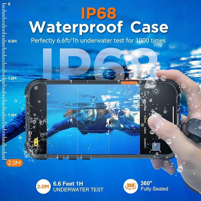 WIFORT for iPhone 17 Pro Waterproof Case, - Image 3