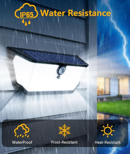 WdtPro Solar Lights Outdoor Waterproof, 300° Angle & 3 Lighting Modes Motion - Image 3