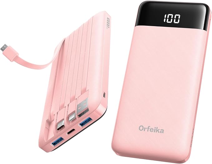 Orfeika Portable Phone Charger, 10000mAh Portable Charger Power Bank by Orfeika