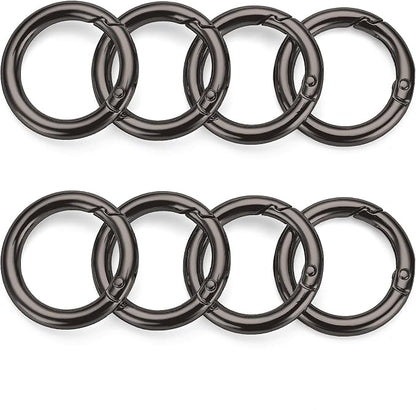 Gkeygo Key Ring Clip, 1 Inch Keychain Rings, 8 Pack Round Carabiner Clip - Image 7
