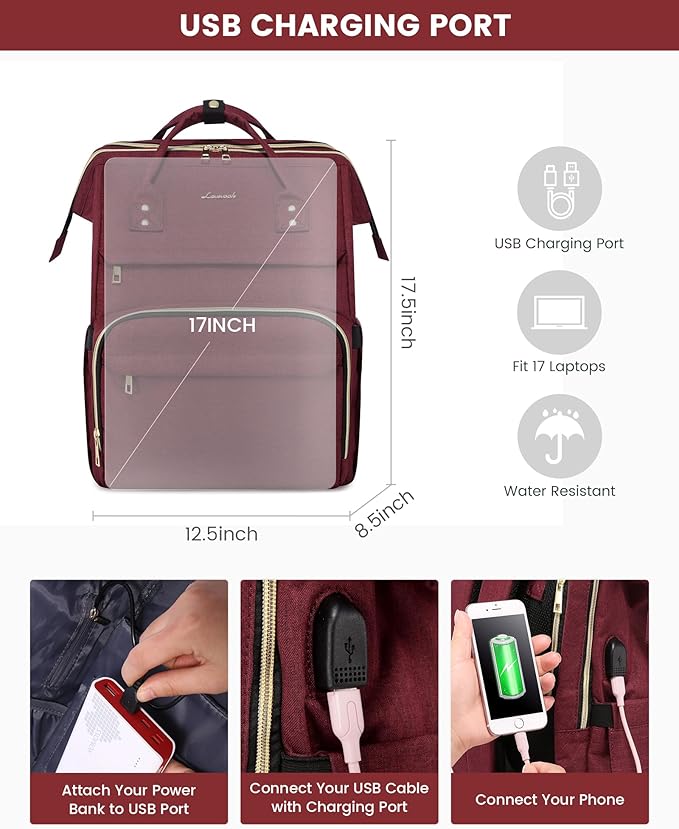 LOVEVOOK 17.3 Inch Laptop Backpack, Large Travel Backpack - Image 6