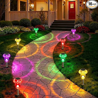 Benany Solar Lights Outdoor, 16 Pack Mushroom Lights Outside Waterproof by SolarOutdoorLights