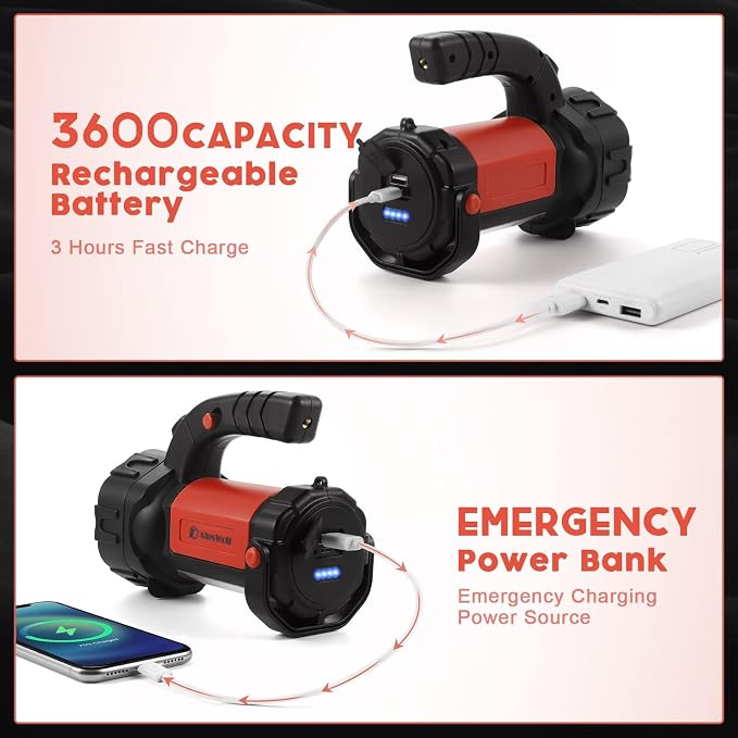 AlpsWolf Camping Lantern Rechargeable, 2 Pack Same LED Flashlight Spotlight - Image 7
