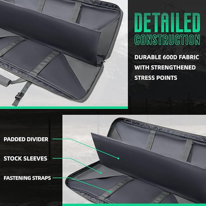 DULCE DOM 32/36/42/48/52 inch Double Rifle Case Soft Gun Bag - Image 2