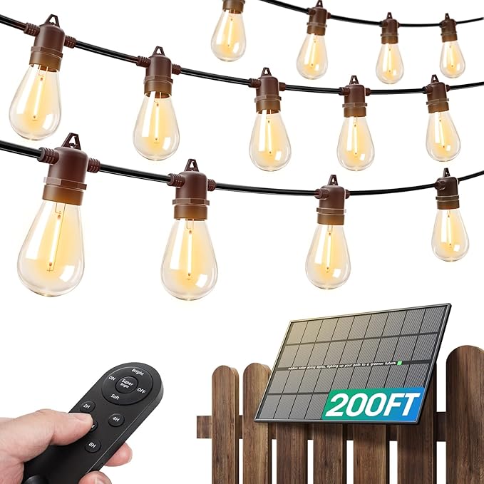 addlon 200FT Solar String Lights Outdoor Waterproof by addlon