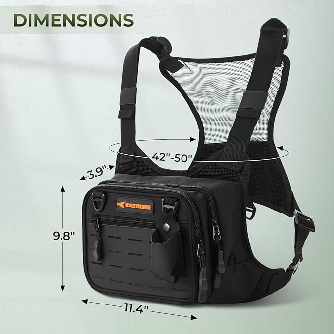 KastKing Bait Boss Water-Resistant Fishing Chest Pack - Image 7
