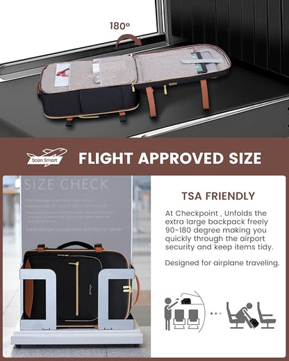 LOVEVOOK 50L Travel Backpack for Women & Men, Airline Approved Carry On Luggage - Image 2