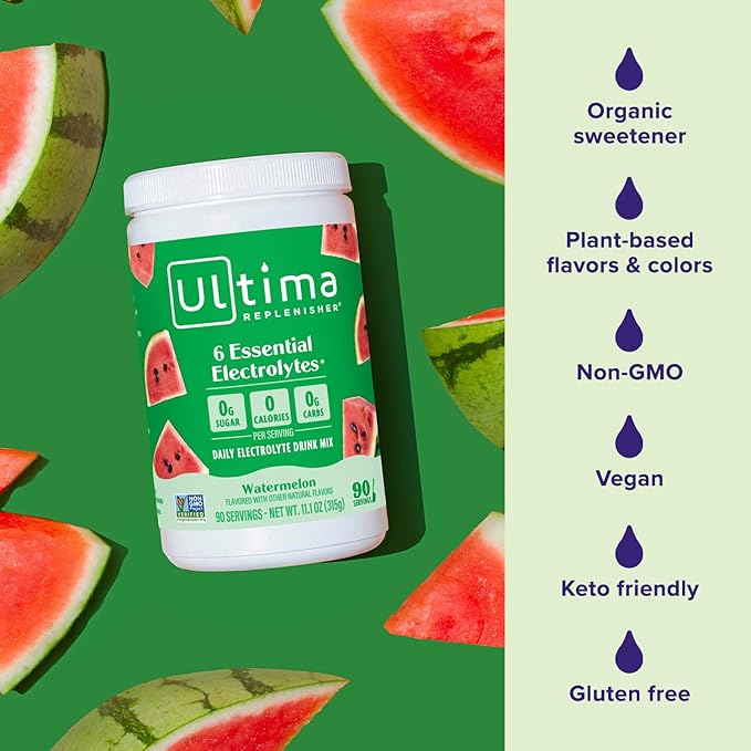 Ultima Replenisher Daily Electrolyte Powder Drink Mix – Sugar Free – Watermelon - Image 5